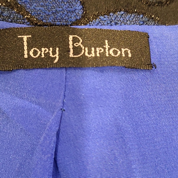 Tory Burton silk & wool vibrant blue and black suit - Picture 12 of 13